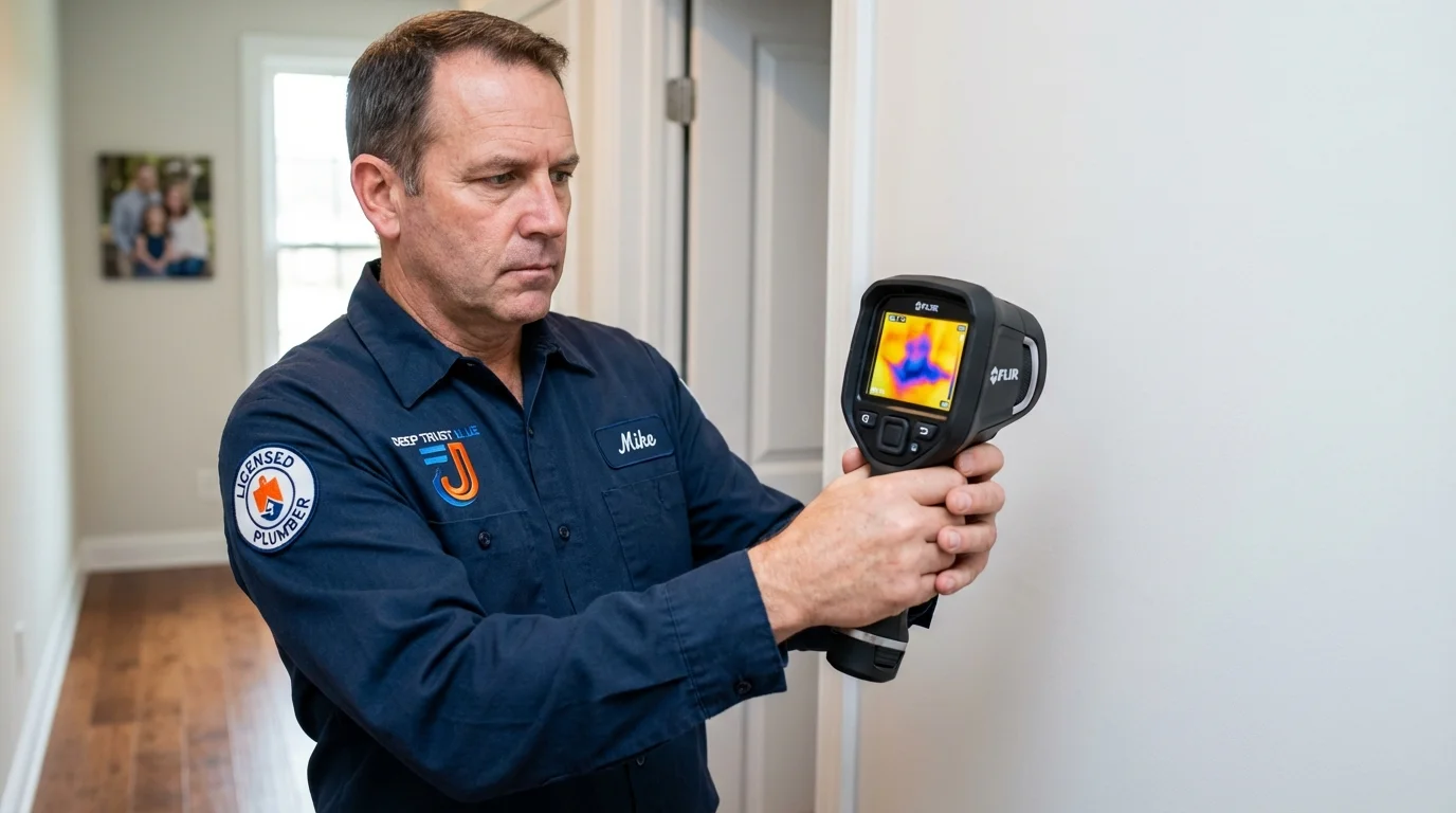 Thermal imaging leak detection by Johns Plumbing LLC in Lapeer